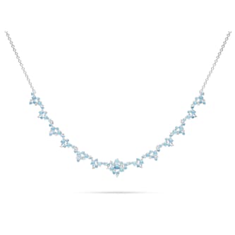 Paul Morelli 18k White Gold 0.38cttw Diamond and Aquamarine Bubble Necklace 18" Paul Morelli 18k White Gold 0.38cttw Diamond and Aquamarine Bubble Necklace 18"