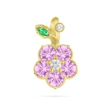 Paul Morelli 18k Yellow Gold 0.17cttw Diamond and 2.05cttw Sapphire Snap Over Pendant