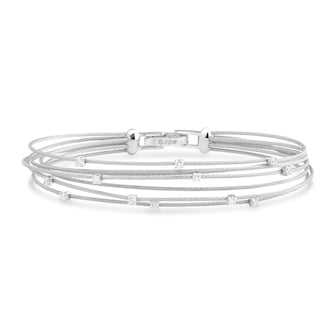 Paul Morelli 18k White Gold 0.45cttw Diamond Multi Unity Wire Bracelet Paul Morelli 18k White Gold 0.45cttw Diamond Multi Unity Wire Bracelet