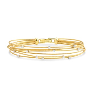 Paul Morelli 18k Yellow Gold 0.45cttw Diamond Multi Unity Wire Bracelet