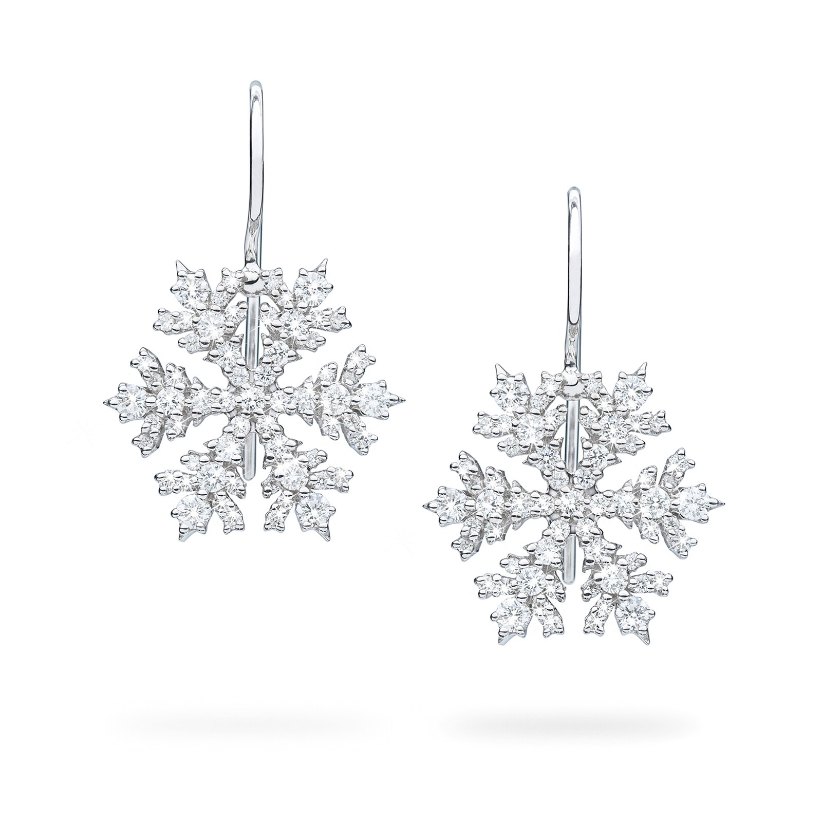 Flat Snowflake Diamond Earrings – Park City Jewelers