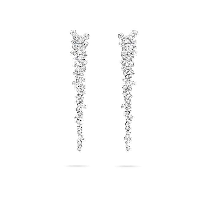 Paul Morelli 18k White Gold 2.66cttw Diamond Confetti Drop Earrings