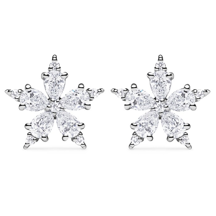 Paul Morelli 18k White Gold 0.62cttw Diamond Mini Stellanise Stud Earrings