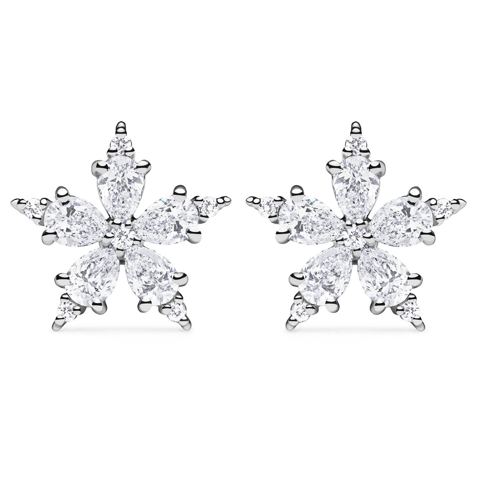 Paul Morelli 18k White Gold 0.62cttw Diamond Mini Stellanise Stud Earrings