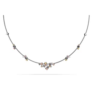 Paul Morelli 18k Black Gold 1.42cttw Mix Color Diamond Single Unity Confetti Necklace 16"