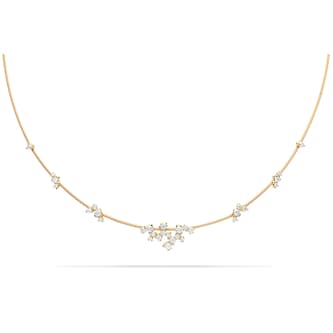 Paul Morelli 18k Yellow Gold 1.23cttw Diamond Single Unity Confetti Necklace 16"