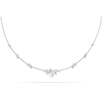 Paul Morelli 18k White Gold 1.23cttw Diamond Single Unity Confetti Necklace 16"