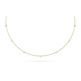 Paul Morelli 18k Yellow Gold 0.70cttw 7 Diamond Single Unity Wire Necklace 16"