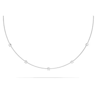 Paul Morelli 18k White Gold 0.30cttw 5 Diamond Single Unity Necklace 16" Paul Morelli 18k White Gold 0.30cttw 5 Diamond Single Unity Necklace 16"
