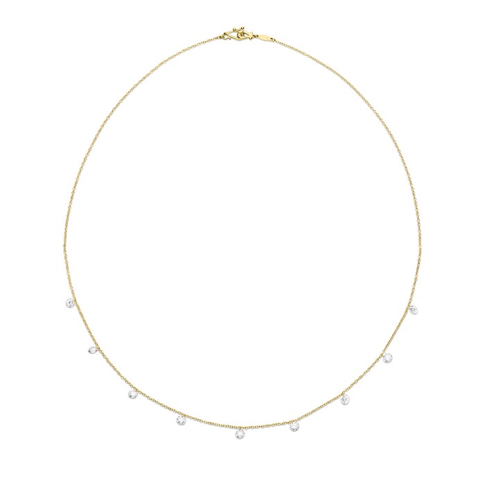 Paul Morelli 18k Yellow Gold 0.77cttw Floating Diamond Necklace 18"