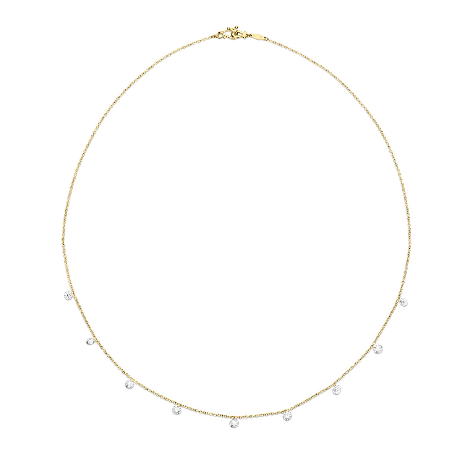 Paul Morelli 18k Yellow Gold 0.77cttw Floating Diamond Necklace 18"