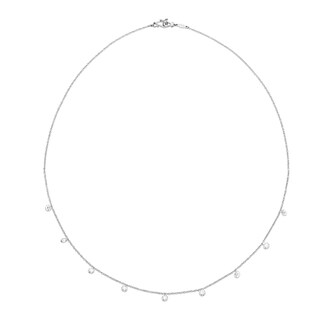 Paul Morelli 18k White Gold 0.77cttw Floating Diamond Necklace 18"