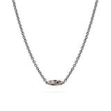Paul Morelli 18k Black Gold 1.24cttw Mixed Color Diamond Single Pipette Necklace 18"