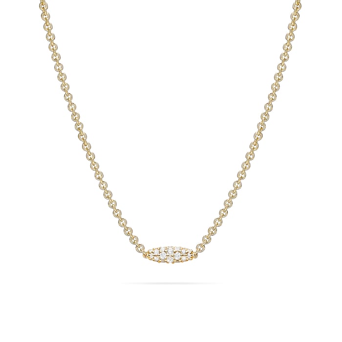 Paul Morelli 18k Yellow Gold 1.24cttw Diamond Single Pipette Necklace 18"