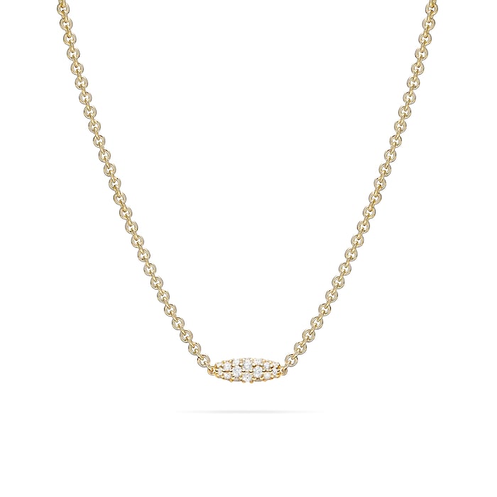 Paul Morelli 18k Yellow Gold 1.24cttw Diamond Single Pipette Necklace 18"