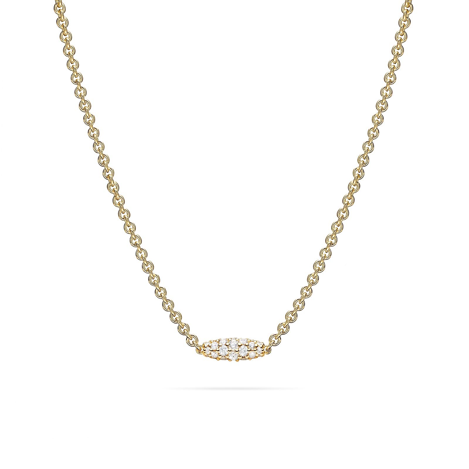 Paul Morelli 18k Yellow Gold 1.24cttw Diamond Single Pipette Necklace 18"