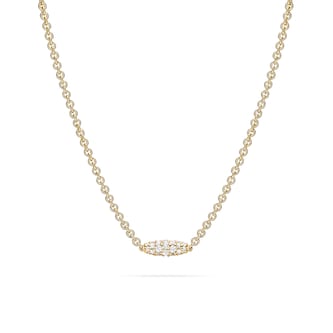 Paul Morelli 18k Yellow Gold 1.24cttw Diamond Single Pipette Necklace 18"
