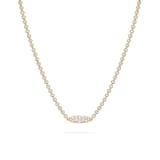 Paul Morelli 18k Yellow Gold 1.24cttw Diamond Single Pipette Necklace 18"