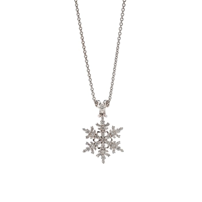 Paul Morelli 18k White Gold 0.67cttw Diamond Snowflake Pendant