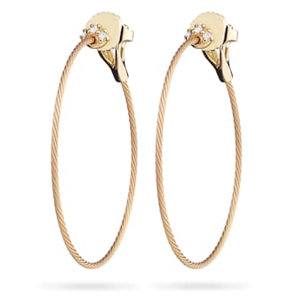 Paul Morelli 18k Yellow Gold 0.08cttw Diamond Unity Thin Small Hoop Earrings 30mm Paul Morelli 18k Yellow Gold 0.08cttw Diamond Unity Thin Small Hoop Earrings 30mm