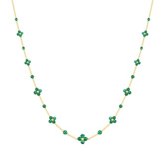 Paul Morelli 18k Yellow Gold 53.48cttw Malachite Squence Necklace 24" Paul Morelli 18k Yellow Gold 53.48cttw Malachite Squence Necklace 24"