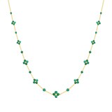Paul Morelli 18k Yellow Gold 53.48cttw Malachite Squence Necklace 24"