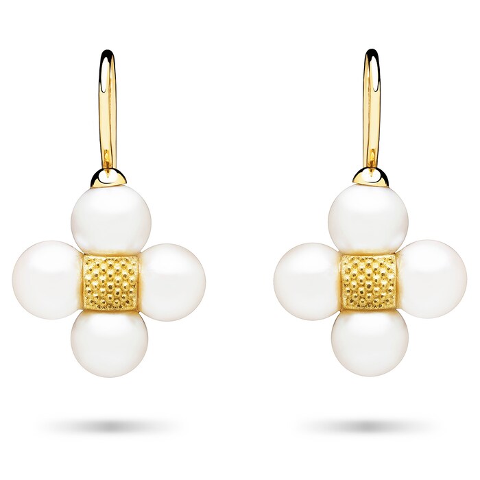 Paul Morelli 18k Yellow Gold Sequence Pearl Drop Earrings