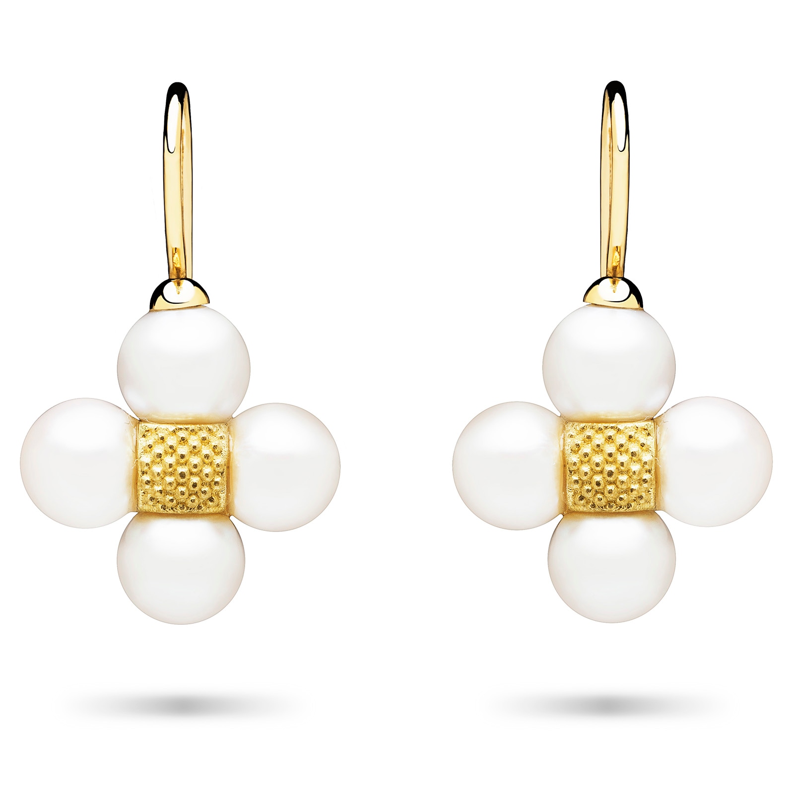 Paul Morelli 18k Yellow Gold Sequence Pearl Drop Earrings