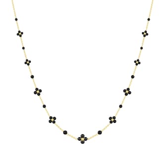 Paul Morelli 18k Yellow Gold 49.97cttw Black Onyx Squence Necklace 24" Paul Morelli 18k Yellow Gold 49.97cttw Black Onyx Squence Necklace 24"