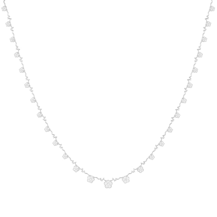 Paul Morelli 18k White Gold 3.05cttw Diamond Wild Child Necklace 17"