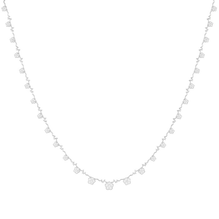 Paul Morelli 18k White Gold 3.05cttw Diamond Wild Child Necklace 17"