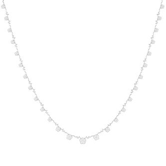 Paul Morelli 18k White Gold 3.05cttw Diamond Wild Child Necklace 17"