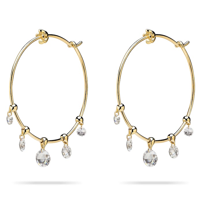 Paul Morelli 18k Yellow Gold 1.01cttw Diamond Windchime Hoop Earrings 28mm