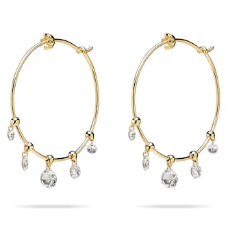 Paul Morelli 18k Yellow Gold 1.01cttw Diamond Windchime Hoop Earrings 28mm