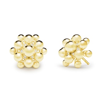 Paul Morelli 18k Yellow Gold 0.15cttw Diamond Orbit Cluster Stud Earrings