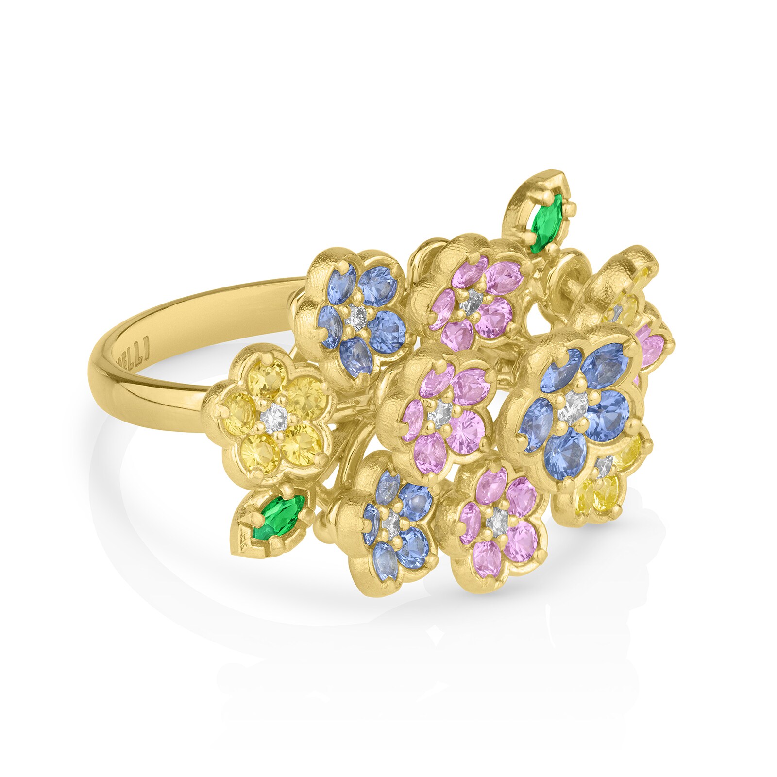 Paul Morelli 18k Yellow Gold 1.94cttw Sapphire and 0.14cttw Diamond Wild Child Ring Size 6.5