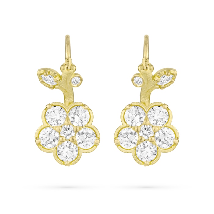 Paul Morelli 18k Yellow Gold 2.12cttw Diamond Wild Child Drop Earrings