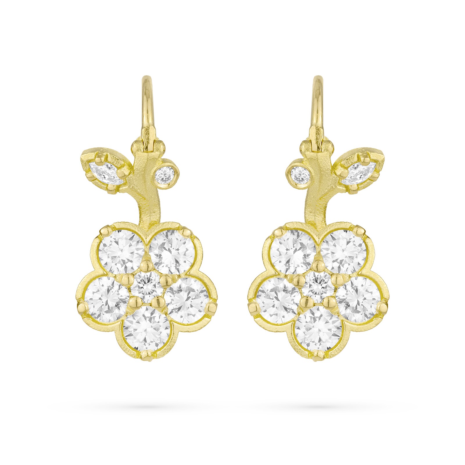 Paul Morelli 18k Yellow Gold 2.12cttw Diamond Wild Child Drop Earrings