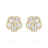 Paul Morelli 18k Yellow Gold 2.98cttw Diamond Wild Child Cluster Stud Earrings 13mm