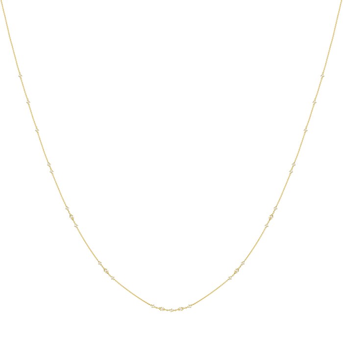 Paul Morelli 18k Yellow Gold 5.49cttw Marquise and Round Diamond Spinner Necklace 32"