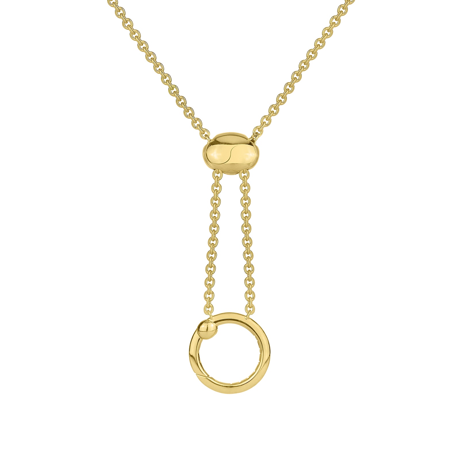 Paul Morelli 18k Yellow Gold Meditation Bells Slider Necklace 36"