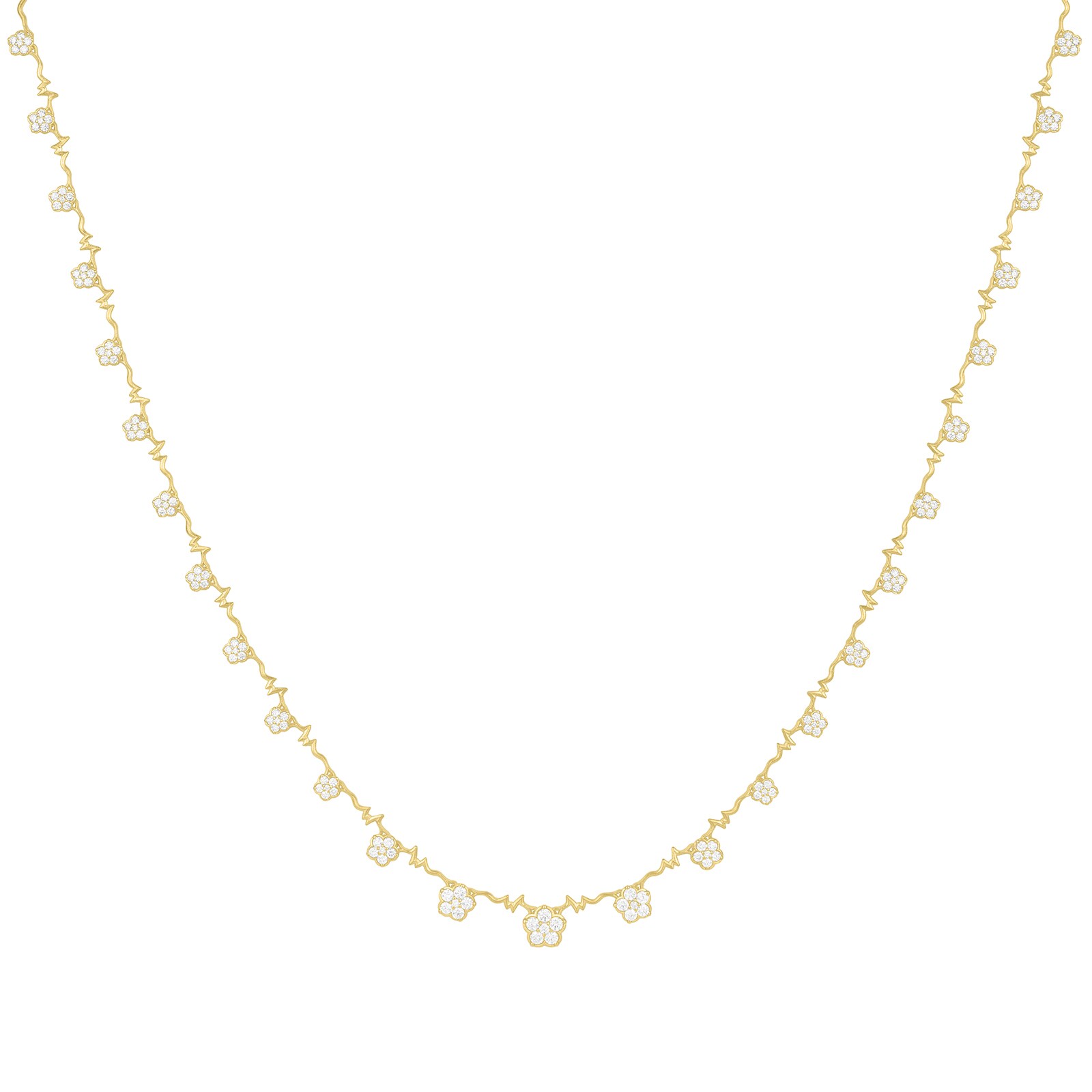 Paul Morelli 18k Yellow Gold 3.05cttw Diamond Wild Child Necklace 17"