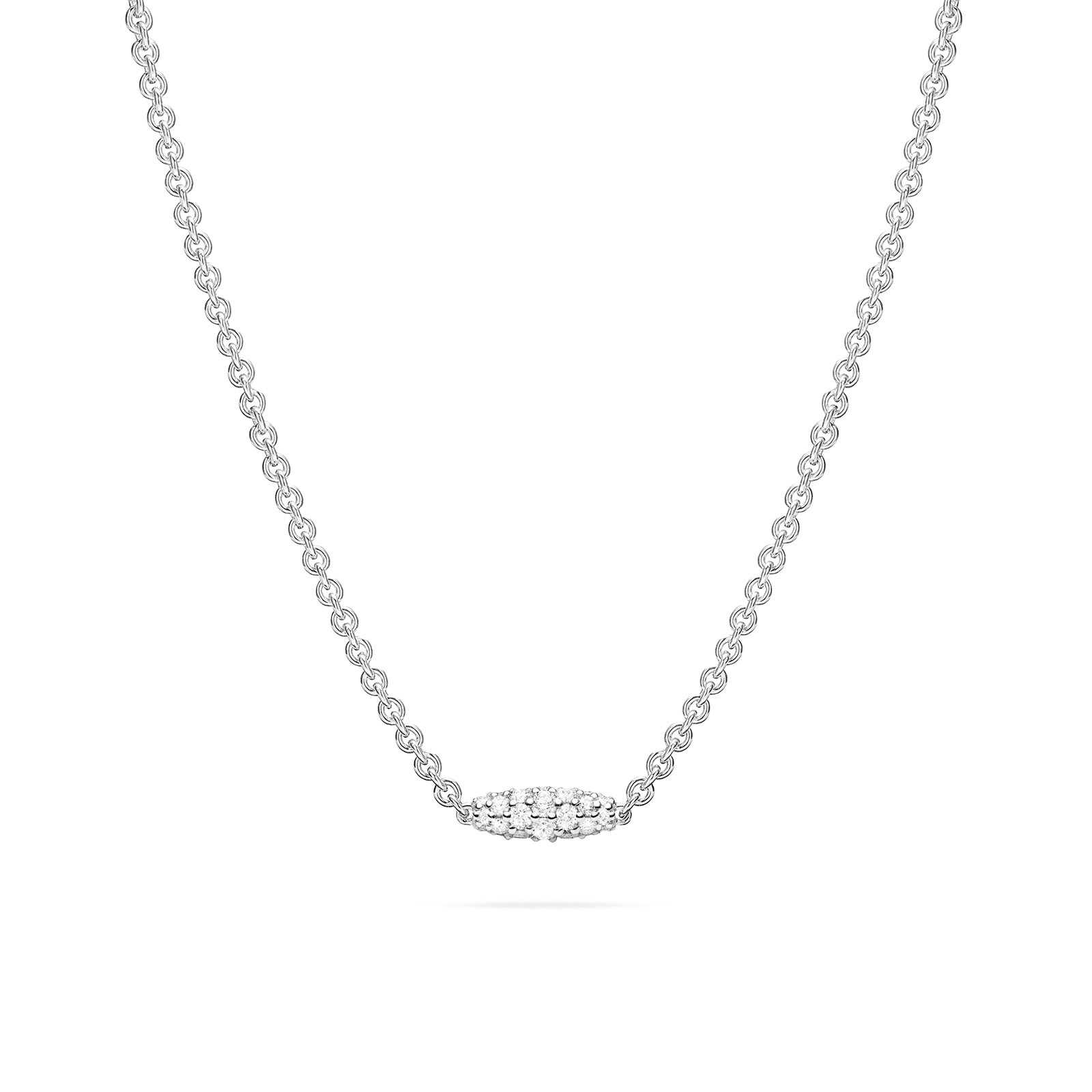 Paul Morelli 18k White Gold 1.19cttw Diamond Single Pipette Necklace