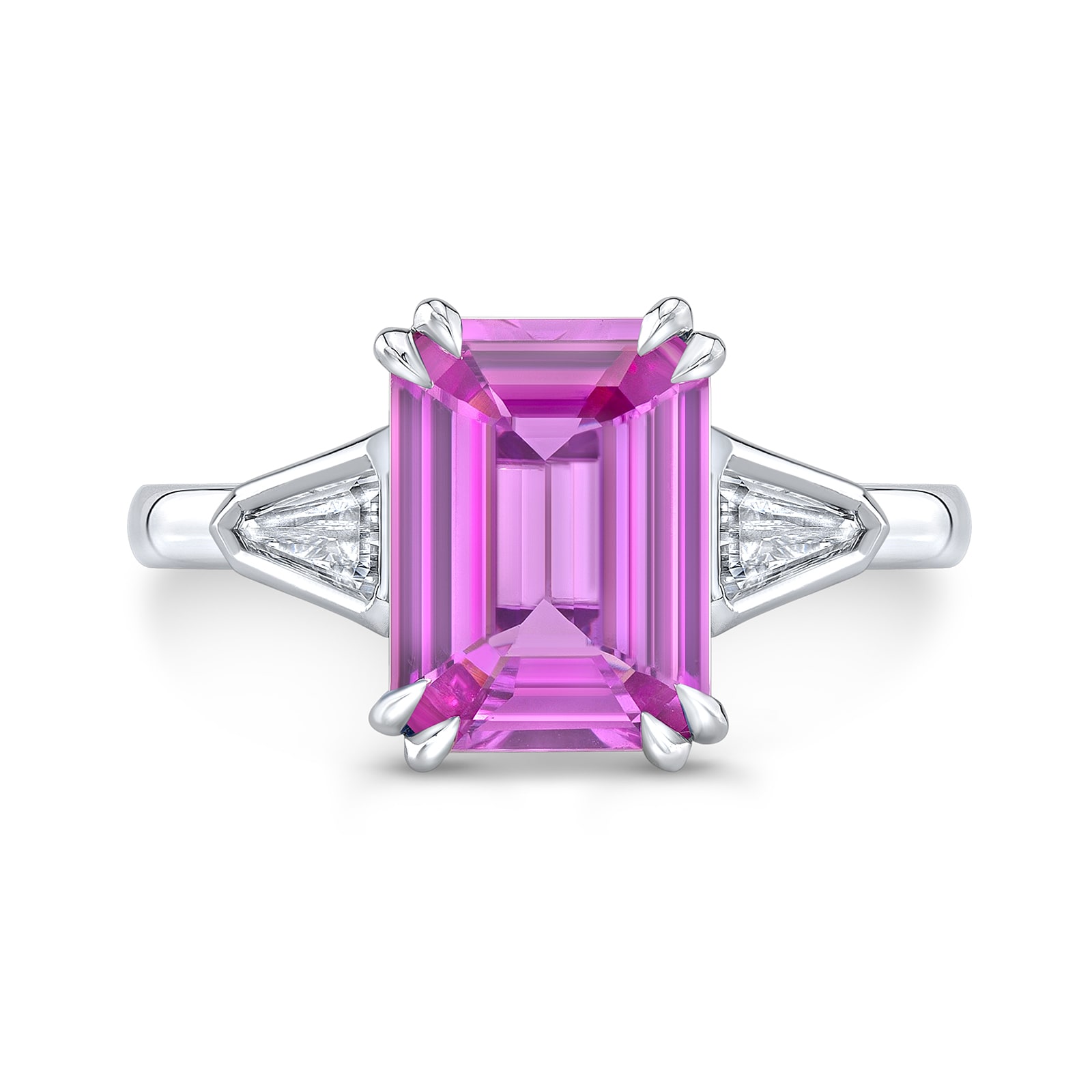 Robert Procop Platinum 4.01ctttw Pink Sapphire and 0.66cttw Diamond Ring Size 7 Robert Procop Platinum 4.01ctttw Pink Sapphire and 0.66cttw Diamond Ring Size 7