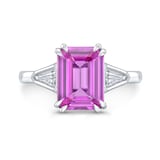 Robert Procop Platinum 4.01ctttw Pink Sapphire and 0.66cttw Diamond Ring Size 7