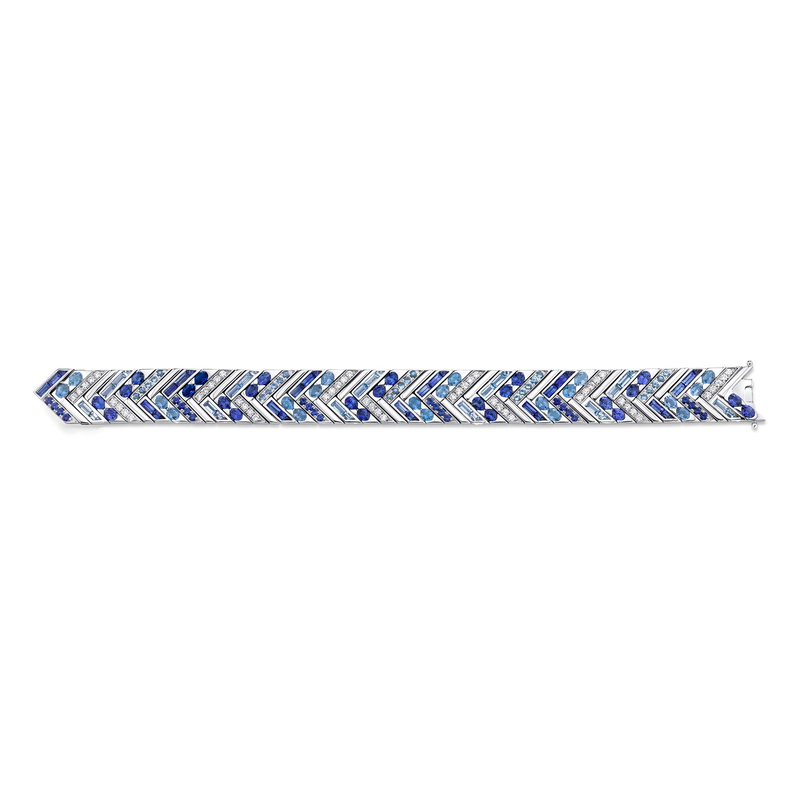 Robert Procop Platinum 13.92cttw Blue Sapphire & 2.32cttw Diamond Bracelet Robert Procop Platinum 13.92cttw Blue Sapphire & 2.32cttw Diamond Bracelet