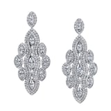 Robert Procop Platinum Bella Linda 7.24cttw Diamond Drop Earrings
