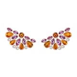 Robert Procop 18K Rose Gold De La Vie 0.25cttw Diamond & 4.18cttw Multi Colored Sapphires Huggie Hoop Earrings