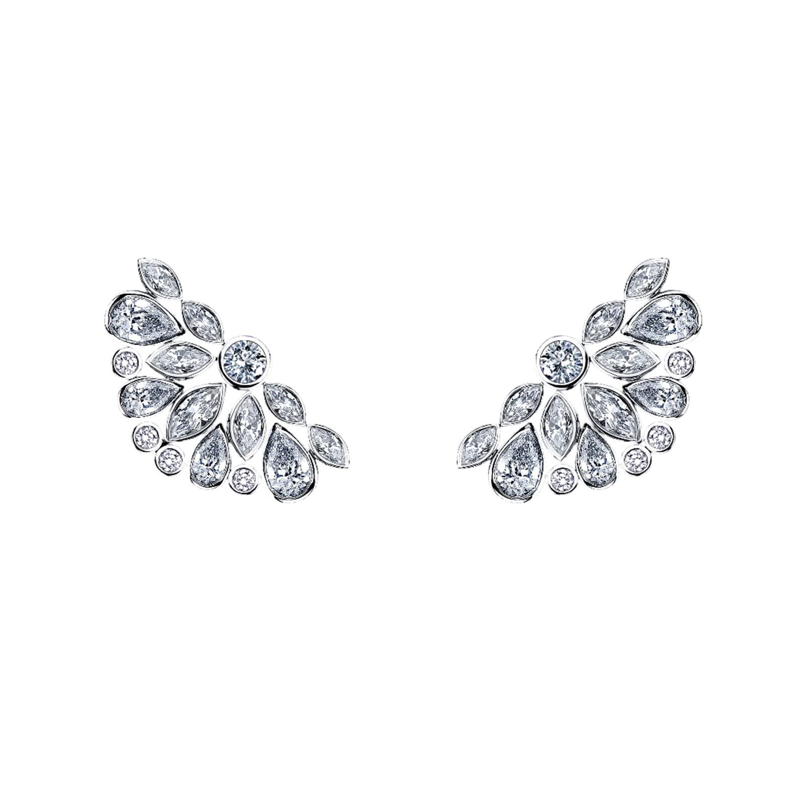 Robert Procop Platinum De La Vie 4.07cttw Diamond Huggie Hoop Earrings