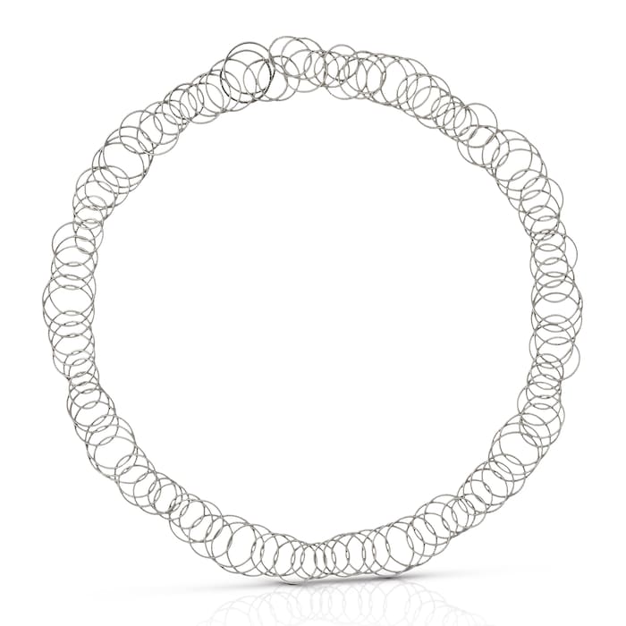 Buccellati 18k White Gold Hawaii Circle Necklace